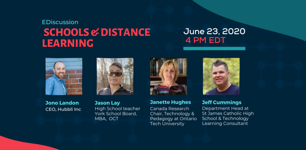 Online discussion with four canadian experts on distance learning in schools