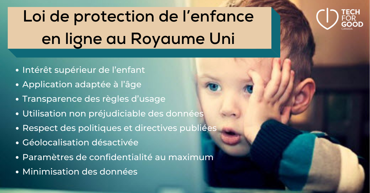 Lois de Protection de l’Enfance sur Internet en France, Californie, Etats-Unis, et Canada